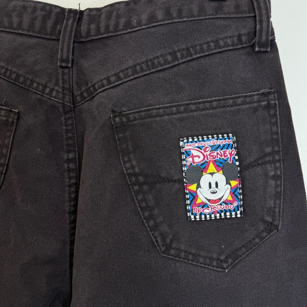 JouJou Vintage Disney Micky Black Jeans 90’s Women’s Junior Size 11 High Waist - Picture 10 of 14